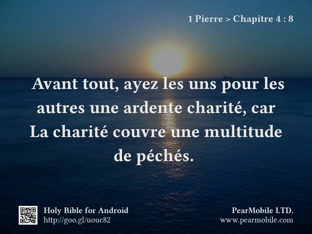 1 Pierre, Chapitre 4:8